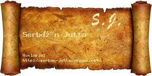 Serbán Jutta névjegykártya